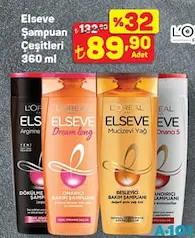 ELSEVE ŞAMPUAN ÇEŞİTLERİ 360 ML